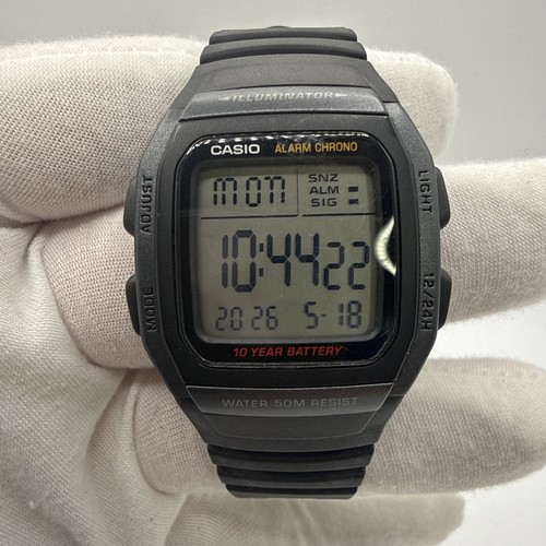 Casio 96h watch men 35mm - casio, w-96h