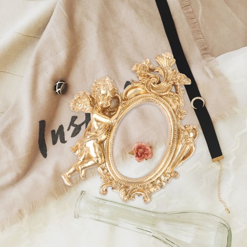 Vintage golden resin photo - resin,