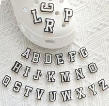 jibbitz croc shoe charms uk Letters Numbers White Pink