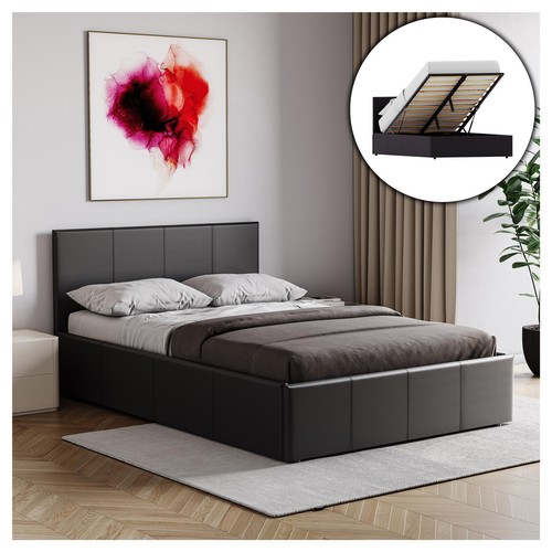 Lisbon ottoman faux leather - faux,