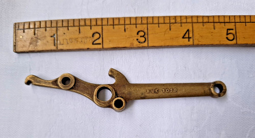 Vintage brass choke lever - brass,