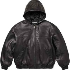 Supreme Studded Hooded Leather