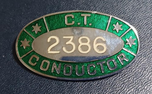 Vintage bus conductor badge - vintage, badge**