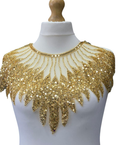 Sequin beaded applique patch - beaded,