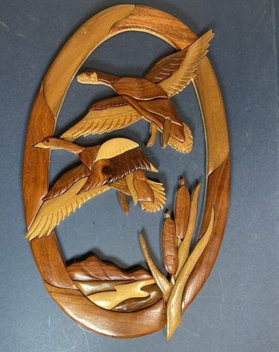 Wooden flying ducks - wooden,