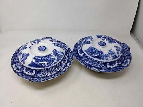 Vintage blue white olde - blue, &