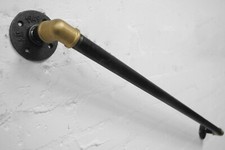 Stair Rail Banister Handrail Industrial Raw Steel & Brass Chunky Elbow