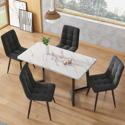 Dining table white - dining, marble