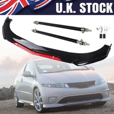 Black Red Front Bumper Lip