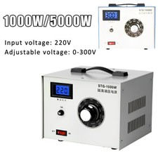 220V 1000W/5000W 0-300V Variac AC Variable Voltage Regulator Power Supply Meter