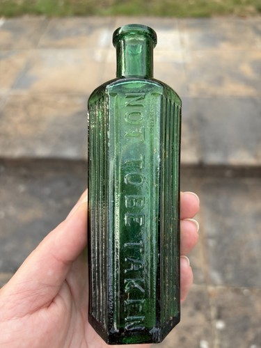 Green glass poison - poison, bottle