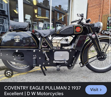 coventry eagle 1937 pullman motorcycle Frame antique vintage ww2 project 