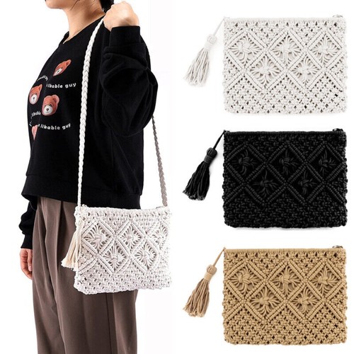 Purse messenger bag - bag, crochet