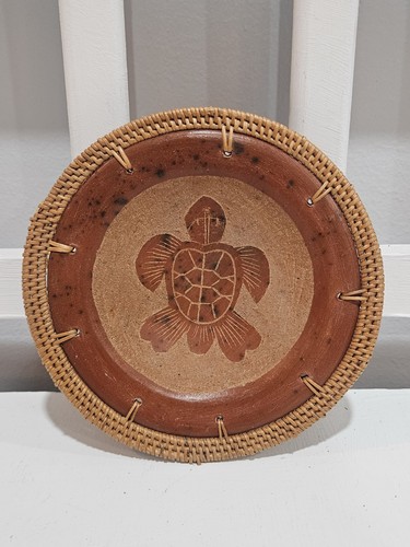 Vintage woven rattan rim - woven,