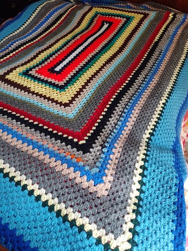 Vintage granny blanket hand - vintage,