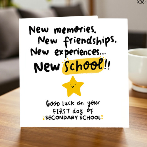 New school card - day, of