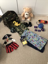 Build A Bear Boys Bundle Camping Sleeping BagTent Military Skateboarding Pirate