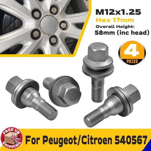 Peugeot wheel bolts nuts 206 - bolts,