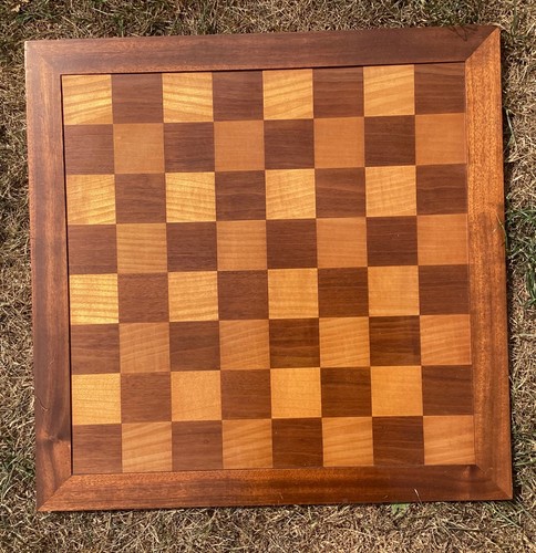 Vintage wooden chess board - 20",