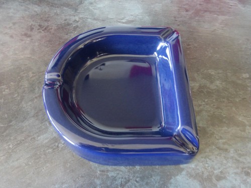 Martell cognac blue ashtray - martell,