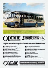 Bus Manufacturer Specification Sheet - Optare StarRider - Mercedes - Demo - 1989