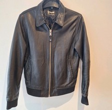 Schott Black Leather Bomber