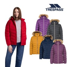 Trespass Womens Padded Hooded Casual Jacket Zip Off Hood Nadina