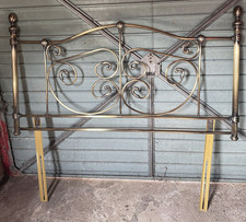 King Size Metal Headboard in Brass Colour