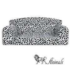 ANIMAL PRINTS - DALMATION PET SOFA. Dog & Cat Bunk. Cosy Settee. 3 Sizes Couch.