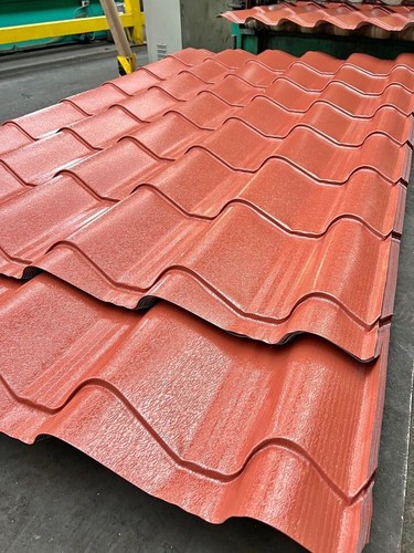 Tile effect metal roofing - tile,