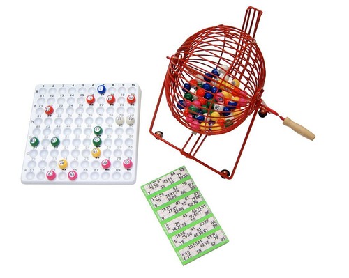 Standard bingo cage set - cage,