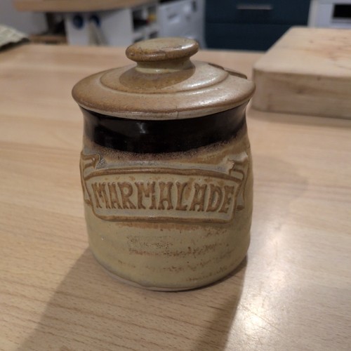 Stoneware marmalade jar - stoneware,