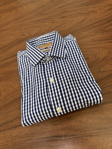 Schoffel navy checked shirt - checked,