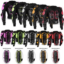 Ladies Motorcycle Body Armour Safety Jacket Motocross Motorbike Spine Protector 