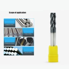 Tungsten 4 Slot Flute End Mill