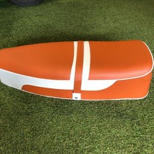 Vespa PX PE T5 Classic Standard Bench Seat Tan and White Metal Base 003762