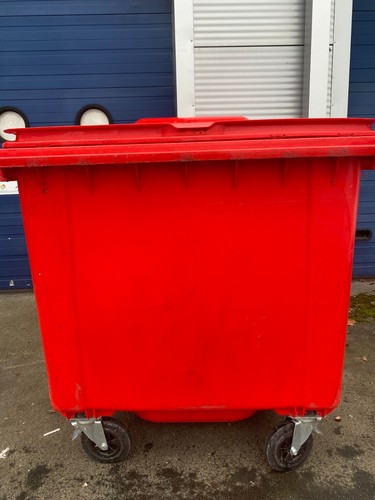 Red 1100 litre - wheelie, bin