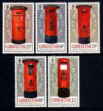 Gibraltar 2016 Pillar Boxes Complete Mint MNH Set SC 1575-1579 FV £4.36