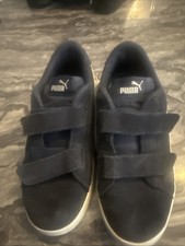Puma Junior Suede Trainers Navy Size Uk 2.5