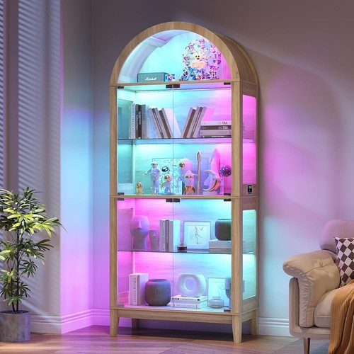 Rgb arched cabinet with glass - cabinet,