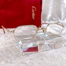 Vintage Cartier Eyeglasses Oval Trinity Gold Frame 50-21-140