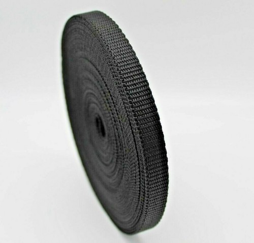 10mm black webbing strap - webbing, 10m