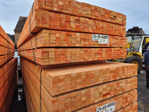 Roof lathe 25x50x4 - 25x50x4.8, treated