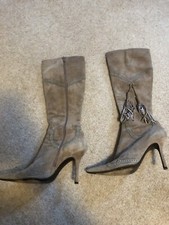 Pura Lopez Suede Stiletto Boot