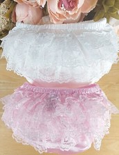 Baby Satin Lace Frilly Pants