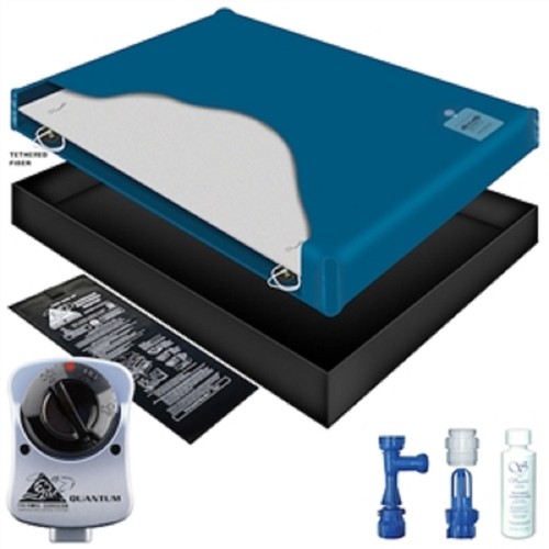 Tethered waveless waterbed - tethered,
