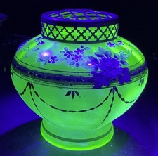 ANTIQUE URANIUM GREEN GLASS