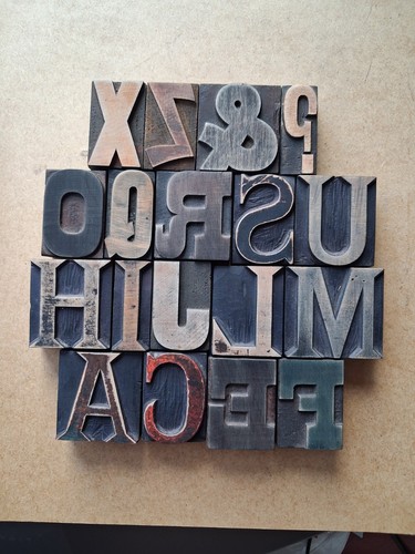 Vintage wooden letterpress - vintage,