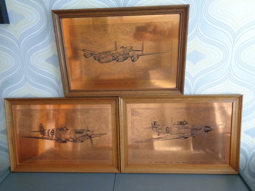 Vintage copper etched - copper, raf