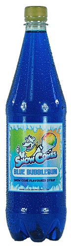 Blue bubblegum snow cone syrup - blue,